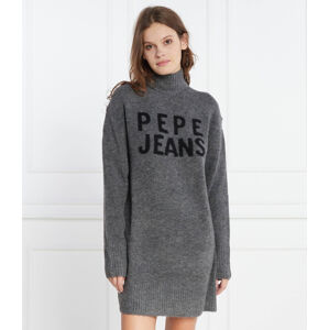 Pepe Jeans dámské šedé šaty DENISSE s potiskem - L (963)
