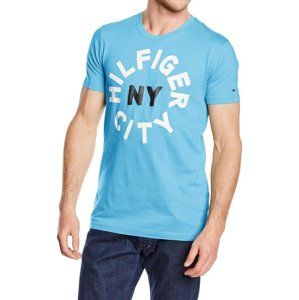 Tommy Hilfiger pánské tyrkysové tričko Basic - XXL (484)