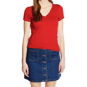 Tommy Hilfiger dámské červené tričko Basic - L (620)