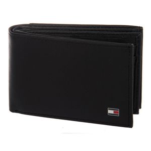 Tommy Hilfiger pánská černá malá kožená peněženka Eton - OS (002)