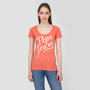 Pepe Jeans dámské oranžové tričko Andrea - M (178)