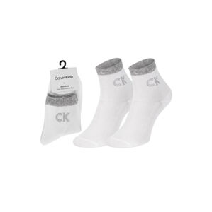 Calvin Klein  dámské bílé ponožky - ONE (002)