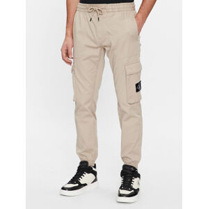 Calvin Klein pánské béžové cargo kalhoty - S (PED)