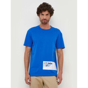 Calvin Klein pánské modré tričko - L (C6X)