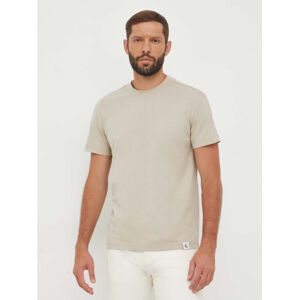 Calvin Klein pánské béžové tričko - S (PED)
