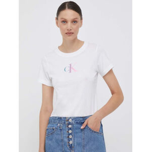 Calvin Klein dámské bílé tričko - XL (YAF)