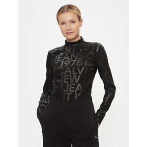 Calvin Klein dámské černé tričko s dlouhým rukávem - M (0GL)