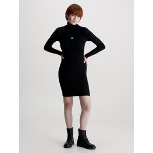 Calvin Klein dámské černé úpletové šaty - L (BEH)