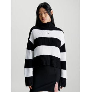Calvin Klein dámský černobílý svetr - S (0GO)