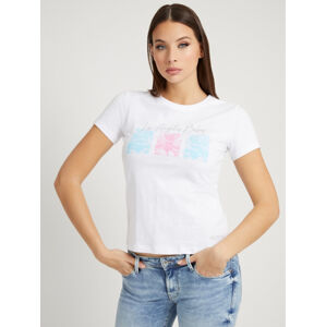 Guess dámské bílé tričko - L (G011)