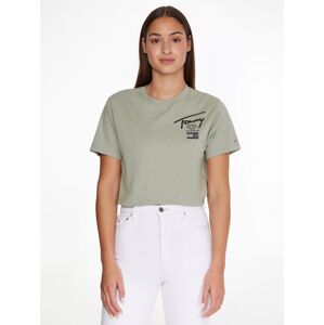 Tommy Jeans dámské zelené tričko - L (PMI)