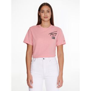 Tommy Jeans dámské růžové tričko - XS (THE)