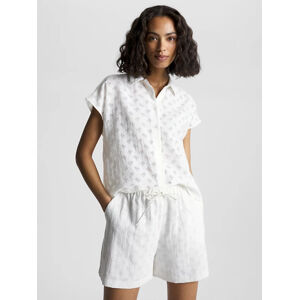 Tommy Hilfiger dámská bílá košile s monogramem  - 36 (01S)
