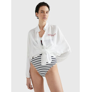 Tommy Hilfiger dámská bílá plážová košile  - M (YBR)