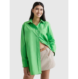 Tommy Hilfiger dámská zelená oversized košile