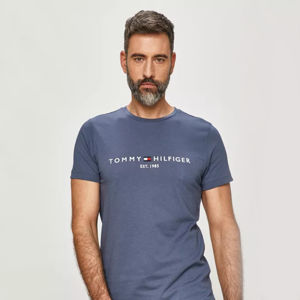 Tommy Hilfiger pánské modré triko Logo - L (C9T)