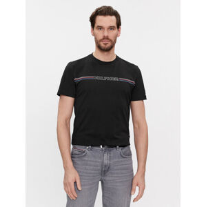Tommy Hilfiger pánské černé tričko  - XXXL (BDS)