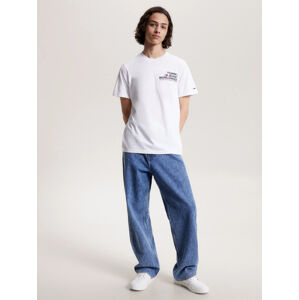 Tommy Jeans pánské bílé triko  - L (YBR)