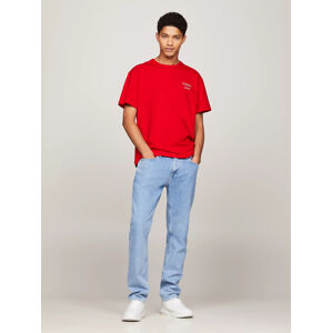 Tommy Jeans pánské červené tričko - XL (XNL)