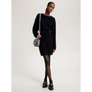 Tommy Hilfiger dámské černé úpletové šaty - S/R (BDS)