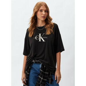 Calvin Klein dámské černé tričko - S (YAF)