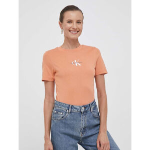 Calvin Klein dámské oranžové tričko - L (SG8)