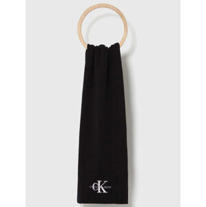 Calvin Klein pánský černý bavlněný šátek - OS (BDS)
