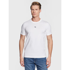 Calvin Klein pánské bílé tričko MICRO MONOLOGO