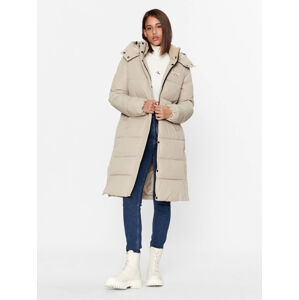 Calvin Klein dámský béžový kabát - L (PED)