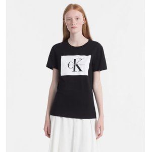Calvin Klein dámské černé tričko s potiskem - XL (99)