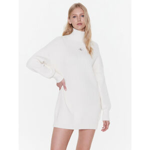 Calvin Klein dámské krémové šaty - XS (YBI)