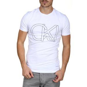 Calvin Klein pánské bílé tričko Graphic - XXL (112)