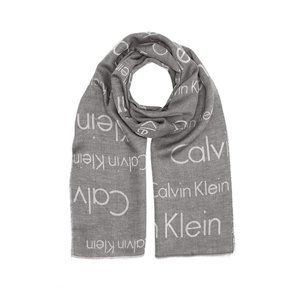 Calvin Klein pánský šedý šátek Spring - OS (1)