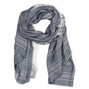 Tommy Hilfiger dámský modro-šedý šátek se vzorem