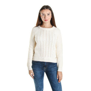 Guess dámský béžový svetr s perličkami - S (A002)