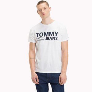 Tommy Hilfiger pánské bílé tričko Essential - XL (100)