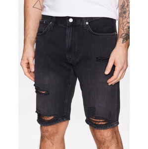 Pepe Jeans pánské černé džínové šortky