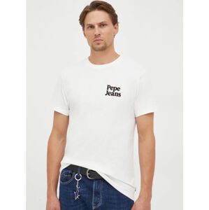 Pepe Jeans pánské krémové tričko