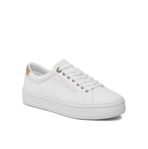 Tommy Hilfiger dámské bílé tenisky Essential Vulc Canvas Sneaker - 37 (YBS)