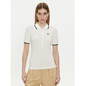 Tommy Hulfiger dámské bílé polo tričko  - S (YBL)