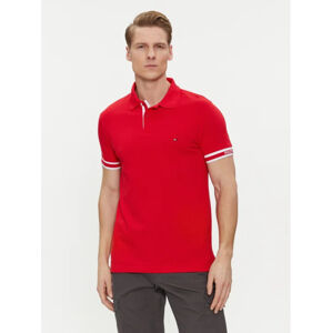 Tommy Hilfiger pánské červené polo tričko - L (XLG)