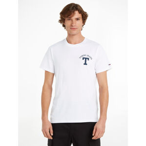 Tommy Jeans pánské bílé tričko - L (YBR)