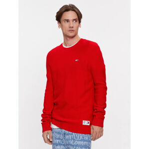 Tommy Jeans pánský červený svetr - XL (XNL)