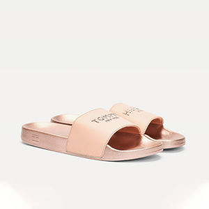 Tommy Hilfiger dámské perleťově růžové pantofle Levné módní značkové