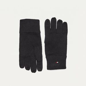 Tommy Hilfiger pánské černé rukavice Pima - OS (BDS)