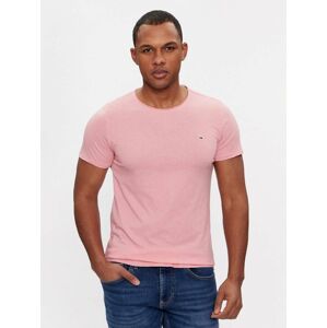 Tommy Jeans pánské růžové tričko - M (TIC)